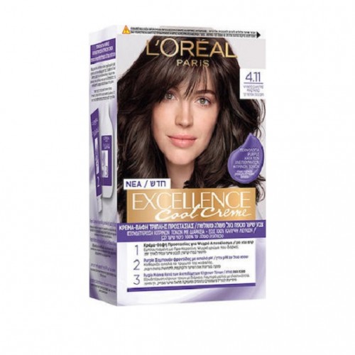 L'Oreal Paris Excellence Cool Creme 4.11 Ψυχρό Σαντρέ Καστανό 48ml